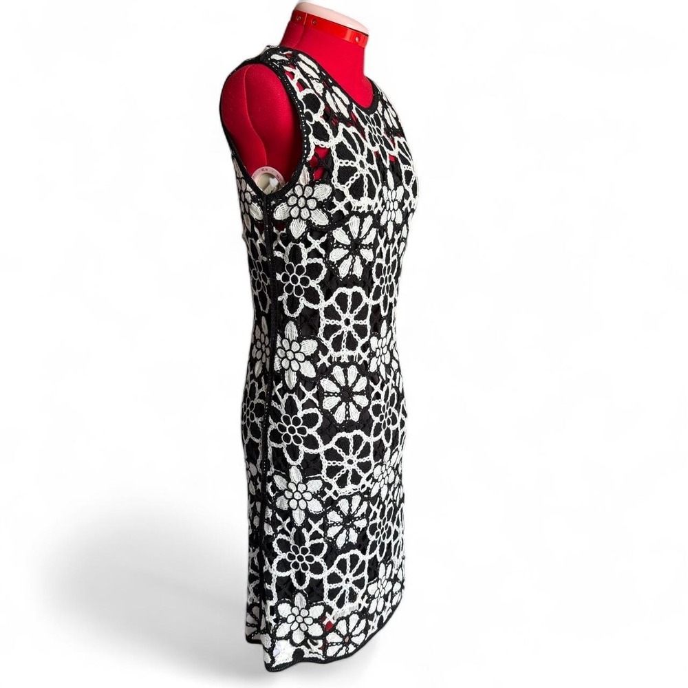 Zarr Collection black and white floral crochet dress w black slip dress size XL - Picture 6 of 8